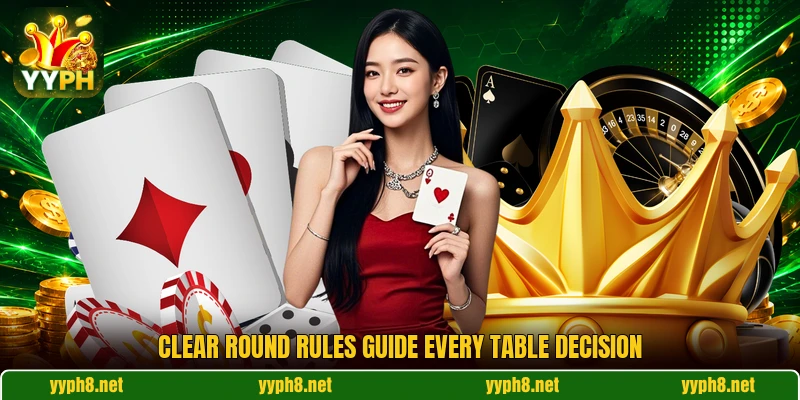 Clear round rules guide every table decision Clear round rules guide every table decision
