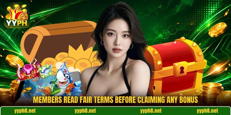 Members read fair terms before claiming any bonus