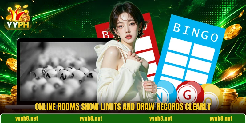 Online rooms show limits and draw records clearly