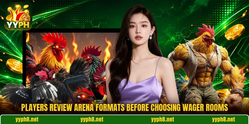Players review arena formats before choosing wager rooms